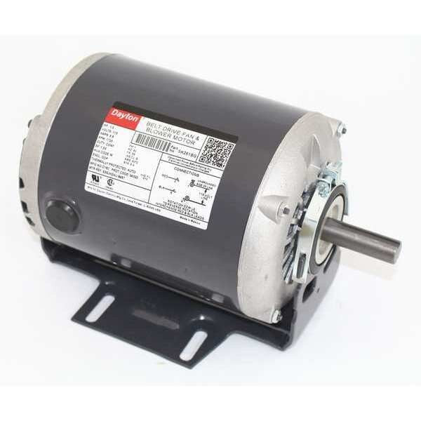 Split-Phase Belt Drive Motor, 1/3 HP, 56 Frame, 115V AC Voltage, 1,725 Nameplate RPM