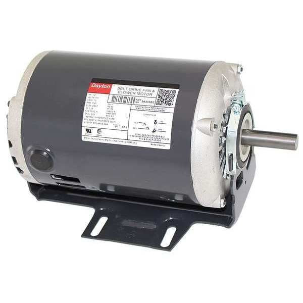 Split-Phase Belt Drive Motor, 1/2 HP, 56 Frame, 115V AC Voltage, 1,725 Nameplate RPM