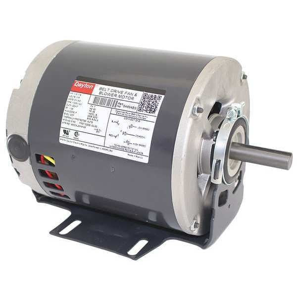 Split-Phase Belt Drive Motor, 1/3, 1/6 HP, 56 Frame, 115V AC Voltage, 1,725/1,140 Nameplate RPM