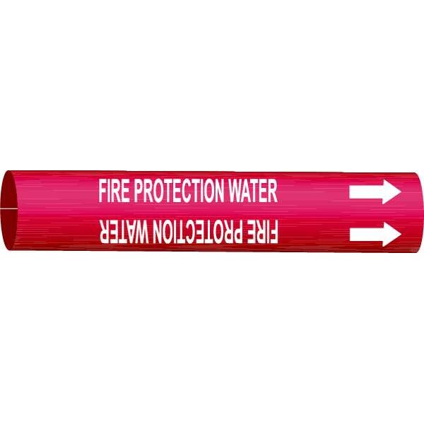 Pipe Mrkr, Fire Protection Water, 8to9-7/8