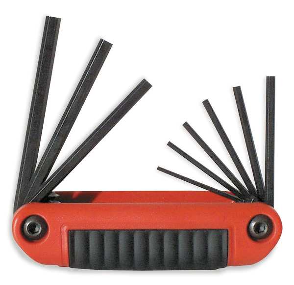 9 Piece SAE Fold-Up Hex Key Set, 25911