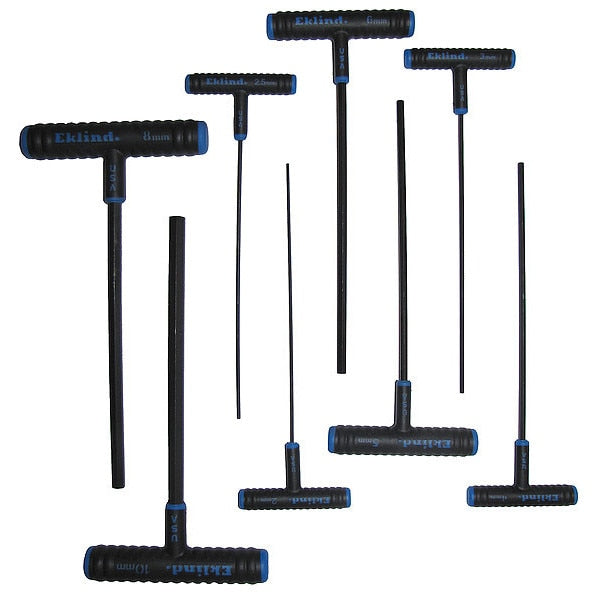 8 Piece Metric T-Shape Hex Key Set, 64908