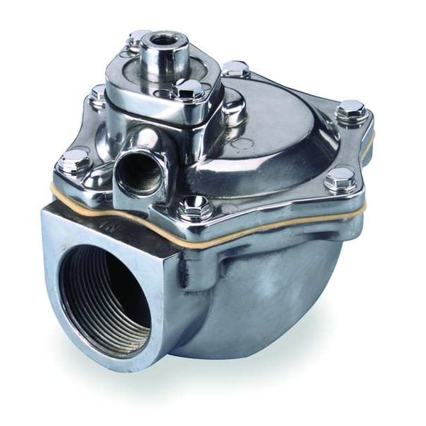 Aluminum Remote Piloted Dust Collector Valve, Normally Closed, 1 1/2 in Pipe Size