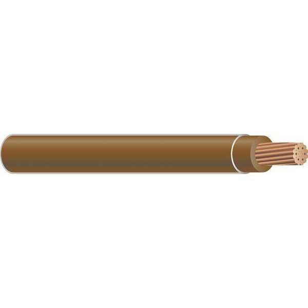 Building Wire, THHN, 4 AWG, 500 ft, Brown, Nylon Jacket, PVC Insulation