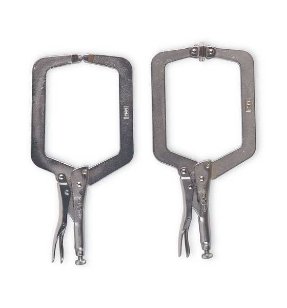 Locking C-Clamp, Overall Length 11 in, Max Opening 3 3/8 in, Alloy Steel