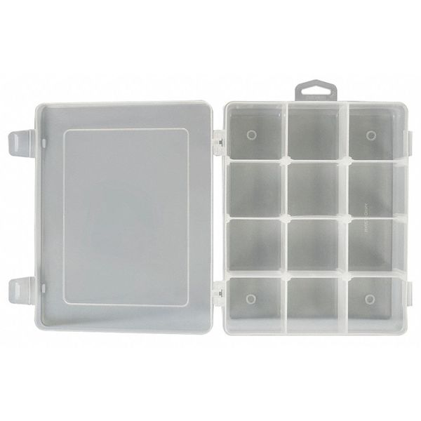 Tool Case with 12 compartments, Plastic, 1 3/4 in H x 7 in W