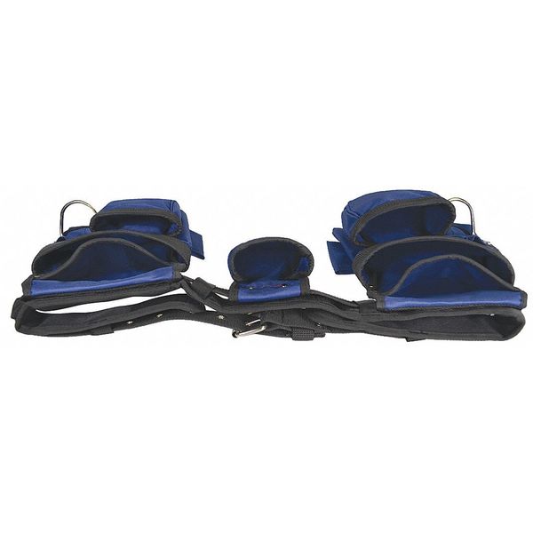 Black Polypropylene Work Belt; Tool Belt, 18 Pockets