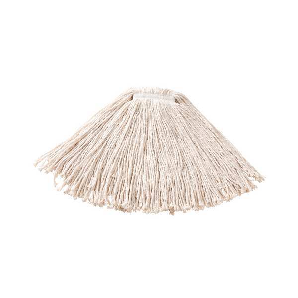 1 in String Wet Mop, 16 oz Dry Wt, Slide On Connection, Cut-End, White, Cotton, FGF11600WH00