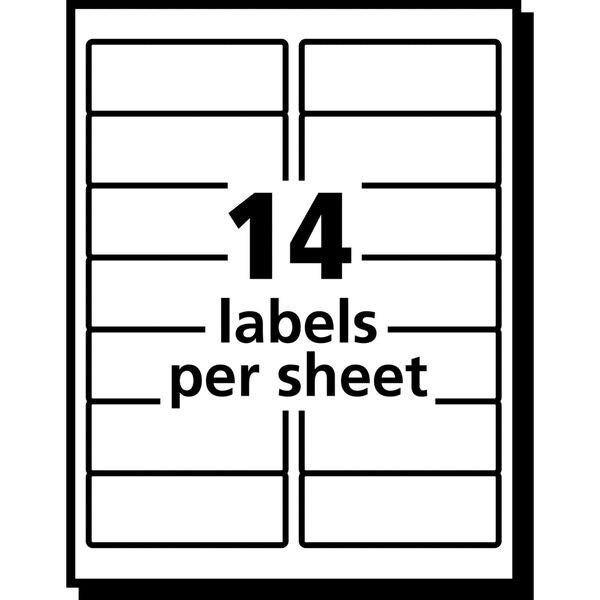 AveryÂ® Clear Easy PeelÂ® Address Labels for Laser Printers 5662, 1-1/3
