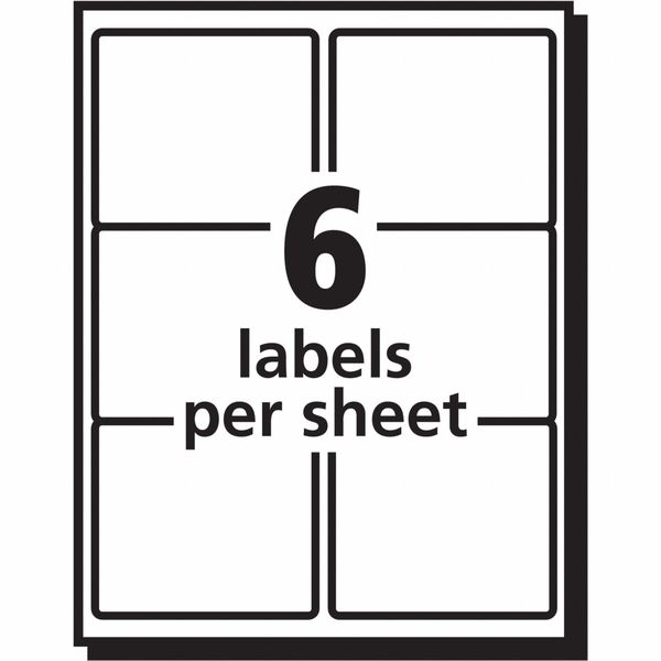 AveryÂ® Repositionable Shipping Labels for Laser Printers 55164, 3-1/3