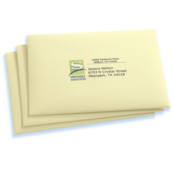 AveryÂ® Clear Easy PeelÂ® Shipping Labels for Laser Printers 5664, 3-1/3