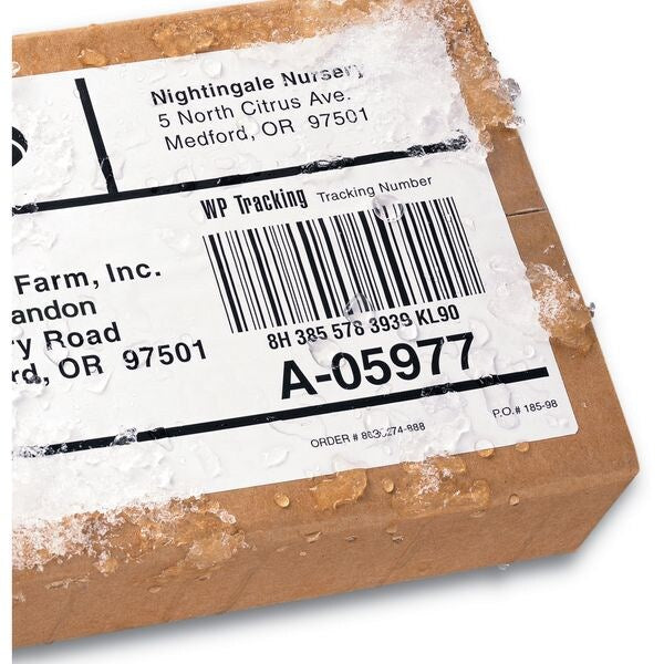 AveryÂ® WeatherProofâ¢ Shipping Labels, TrueBlockÂ® Technology, Laser Printers, 5-1/2