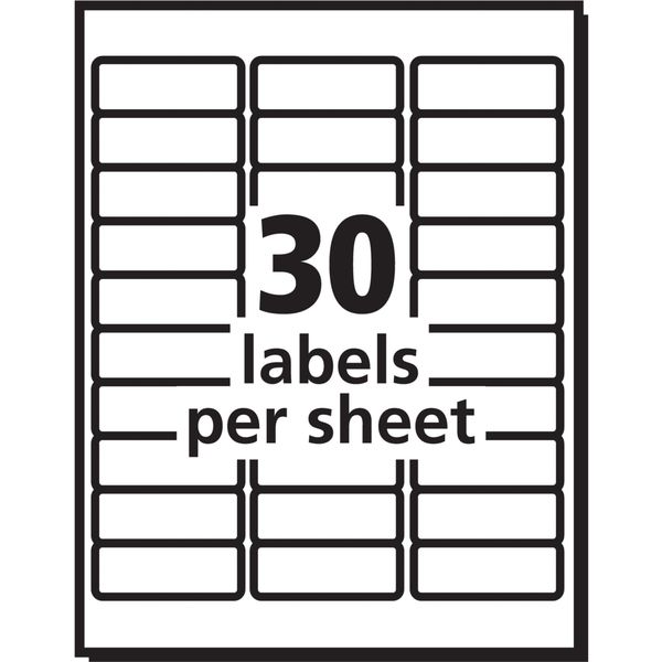 AveryÂ® Easy PeelÂ® Address Labels for Inkjet Printers 8460, 1