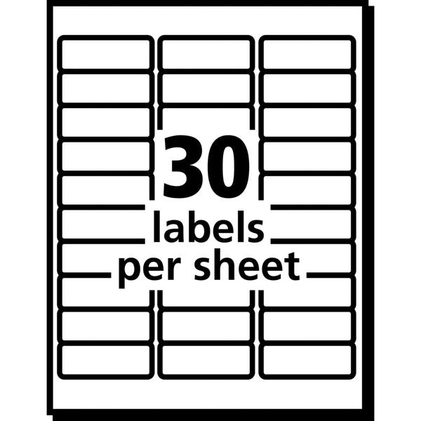 AveryÂ® Clear Easy PeelÂ® Address Labels for Inkjet Printers 8660, 1