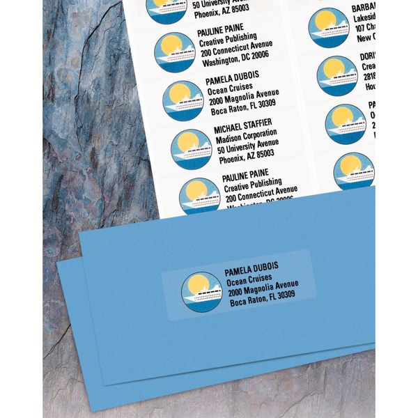 AveryÂ® Clear Easy PeelÂ® Address Labels for Inkjet Printers 8662, 1-1/3
