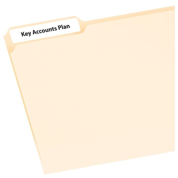 AveryÂ® EcoFriendly White File Folder Labels 45366, 2/3