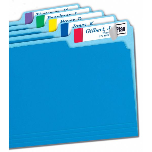 AveryÂ® Extra Large File Folder Labels in Assorted Colors for Laser and Inkjet Printers 5026, 15/16