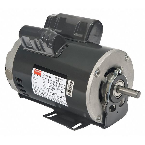 Capacitor-Start/Run General Purpose Motor, 1 HP, 115/230V AC Voltage, 56 Frame, 1,140 Nameplate RPM