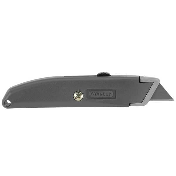 Utility Knife, Retractable, Utility, General Purpose, Plastic, 6 in L.