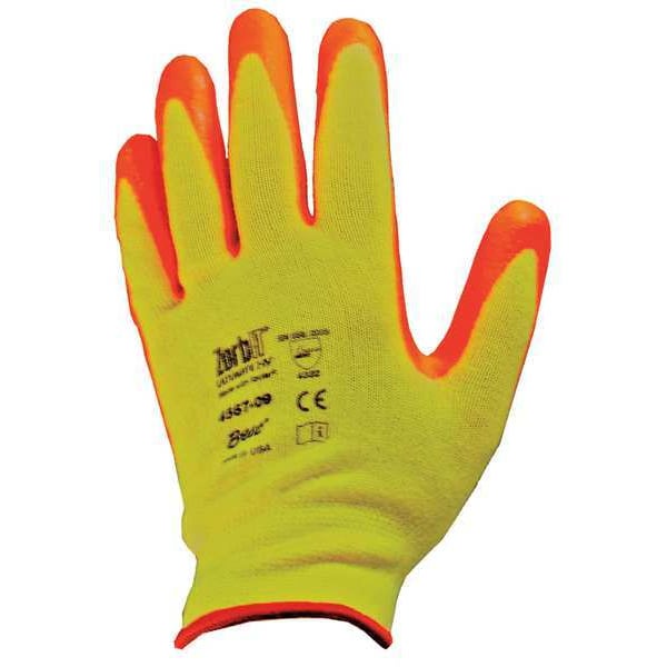 Cut Resistant Gloves, Yellow/Orange, M, PR