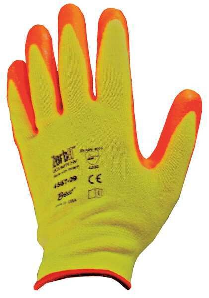 Cut Resistant Gloves, Yellow/Orange, L, PR