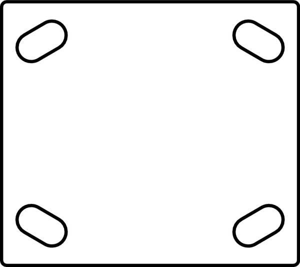 Kingpinless Plate Caster, Swivel, Phnlc, 4 in, 700 lb