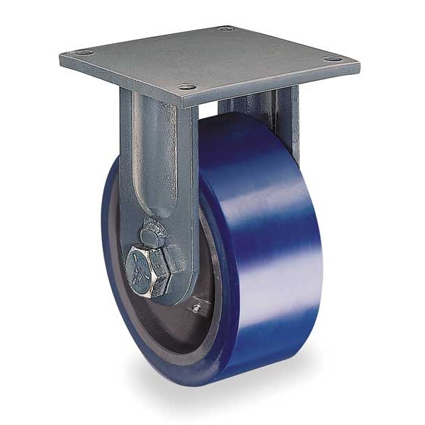 Plte Caster, Rgd, Poly, 10 in., 5000 lb.
