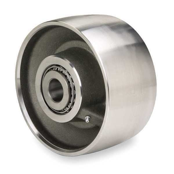 Caster Wheel, Steel, 8 in., 14,000 lb., Slvr