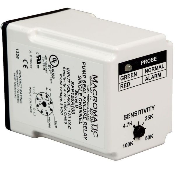 Pump Seal Failure Relay, SPDT, 8Pin, 120VAC