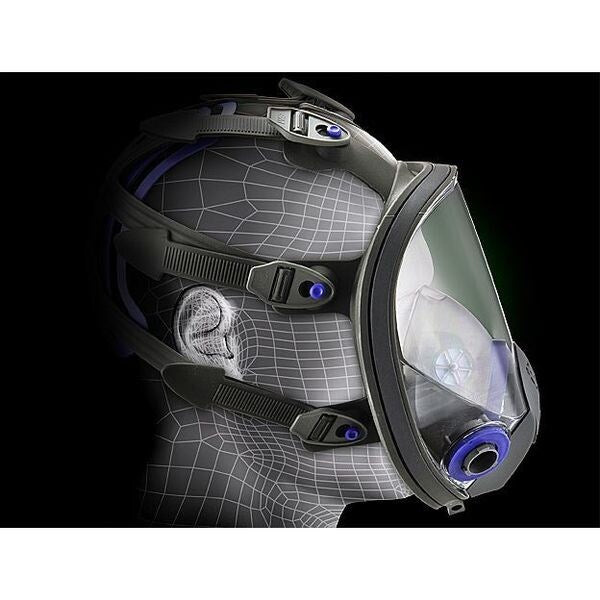 Ultimate FX Full Facepiece Reusable Respirator, FF-400 Series, Includes Speaking Diaphragm, Black, L