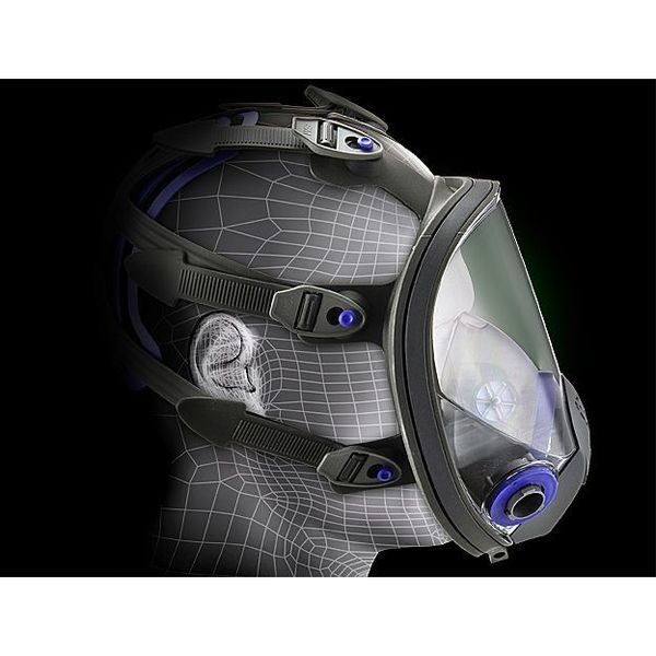 Ultimate FX Full Facepiece Reusable Respirator, FF-400 Series, Includes Speaking Diaphragm, Black, M