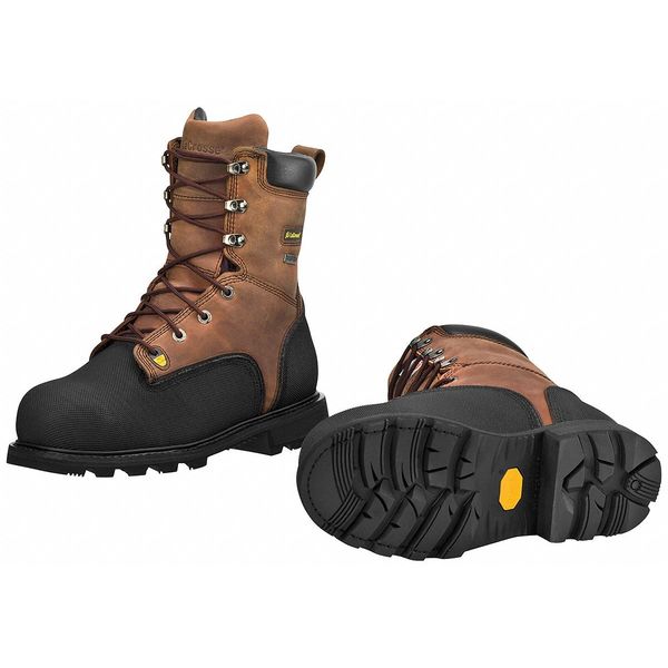 Size 15 Men's Composite Miners Boots, Brown/Black
