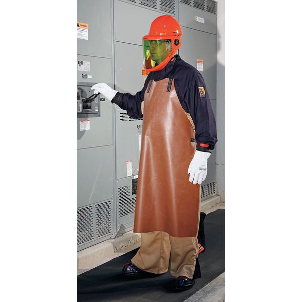 Flame-Resistant Ins. Apron, Brown, 42 In