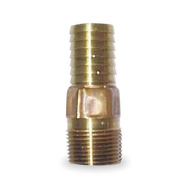 Male Adapter, 1/2 x 1/2 In, Red Brass