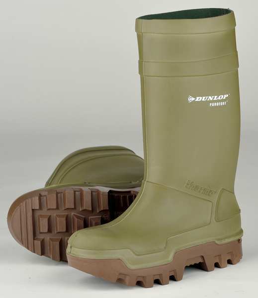 Size 13 Men's Steel Rubber Boot, Green