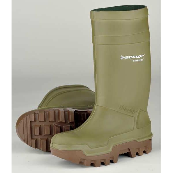 Size 14 Men's Steel Rubber Boot, Green