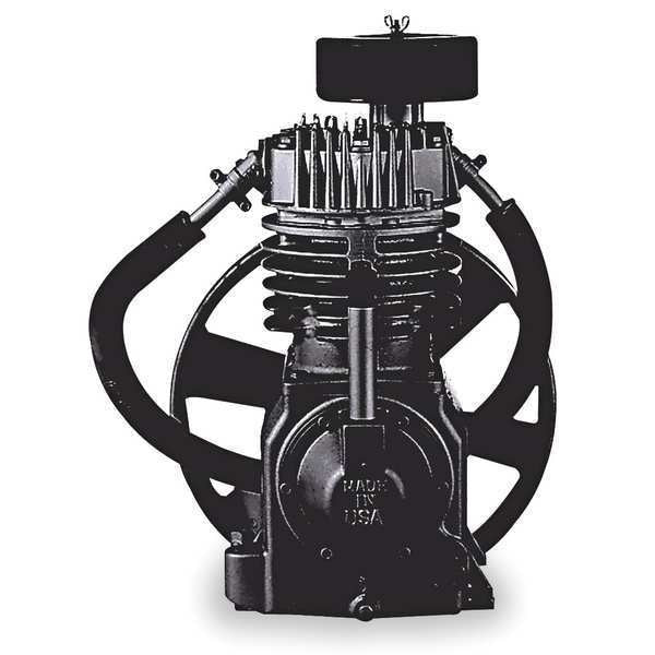 Air Compressor Pump, 7 1/2 hp, 2 Stage, 2 qt Oil Capacity, 2 Cylinder