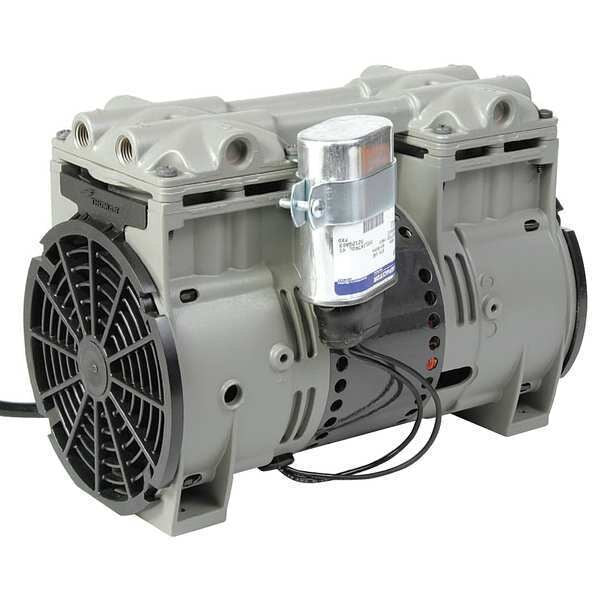 Piston Air Compressor/Vacuum Pump, 1/3HP
