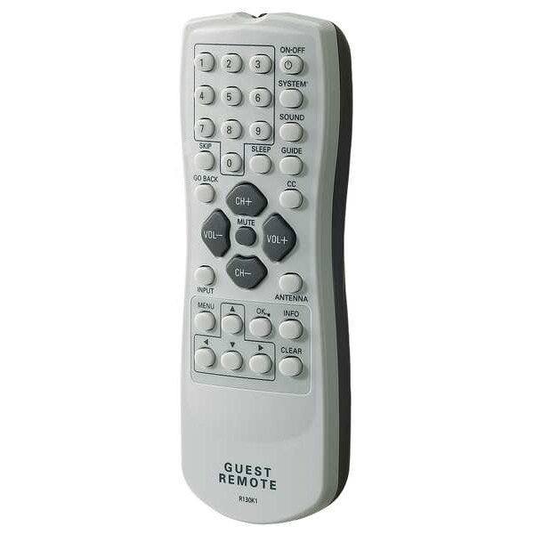 Healthcare TV Installation Remote, White/Gray