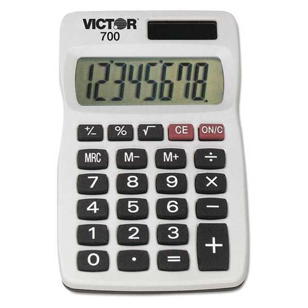 Calculator, 8Digit Handheld, White