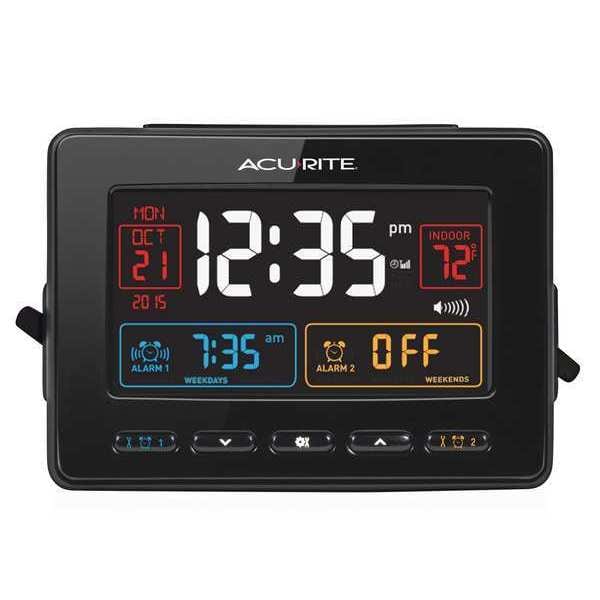 Atomic Dual Alarm Clock, w/Indoor Temp