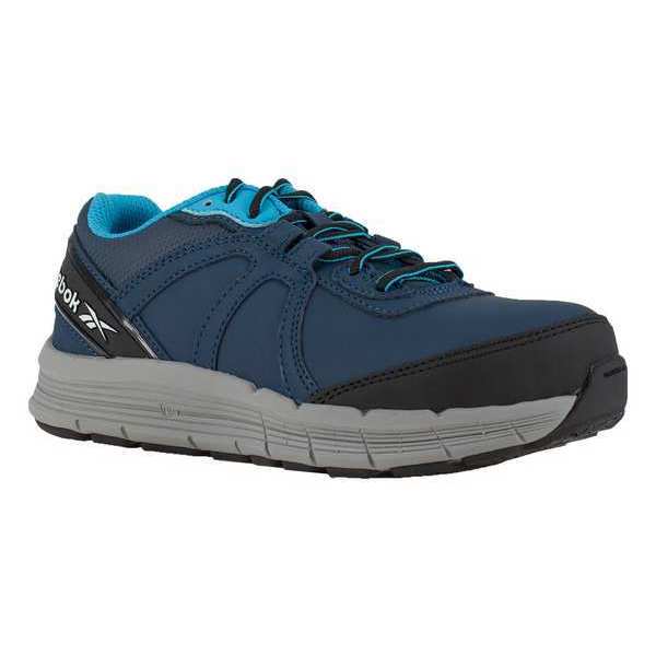 Size 9 Women's Athletic Shoe Steel Work Shoe, Navy/Light Blue
