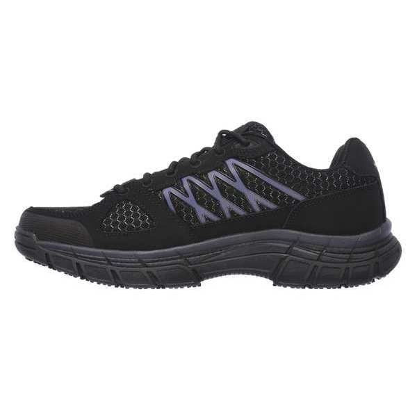 Athletic Shoes, 7, EE, Black, Plain, PR