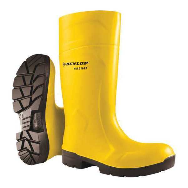 Size 8 Unisex Steel Rubber Boot, Yellow