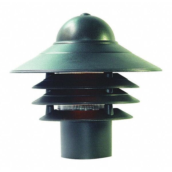 Post Mount Light, Matte Black, 1-Light