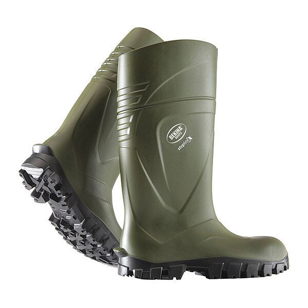 PU Boot, Green/Blk, Soft Toe, Size 5, PR