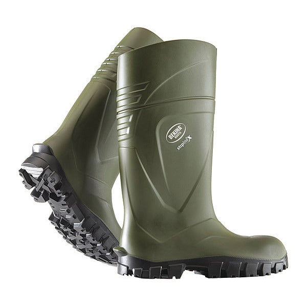 PU Boot, Green/Blk, Soft Toe, Size 15, PR