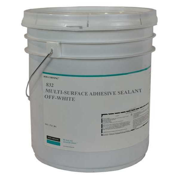 Multi-Surface Sealant, 22.7 oz, Pail, Off White, Silicone RTV Rubber Base