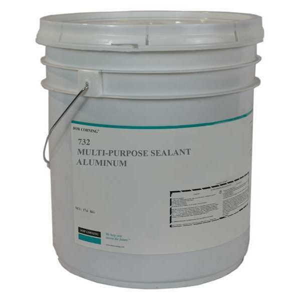 Multi-Purpose Sealant, 624.3 oz, Pail, Gray, Silicone Base