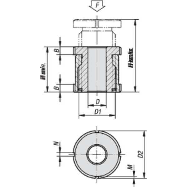 Leveling Set, Standard, D=17, 5 Carbon Steel, D2= 45